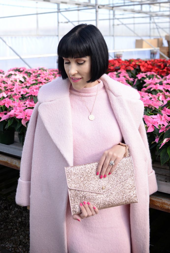 What Does Your Zodiac Sign Say About You?, Victoria Emerson Zodiac Collection, Victoria Emerson, Zodiac jewelry, zodiac jewellery, Canadian fashion blogger, pink banana republic dress, pink sweater dress, rose gold jewellery, pink ever new winter coat 