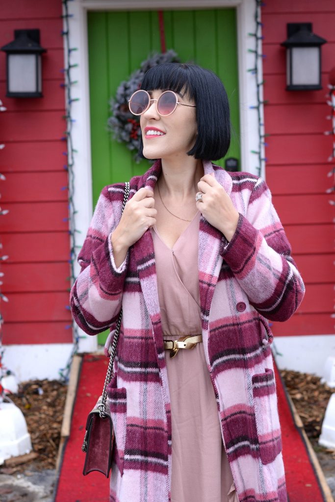 Online Shopping Secrets, online shopping like a pro, bam social, winter fashion 2018, how to style a plaid winter coat, Victoria Emerson Necklace, Forever 21 Sunglasses, Gucci Purse, Na-kd Fashion, Plaid Winter Coat, Daniel Wellington Watch, Zara Boots 