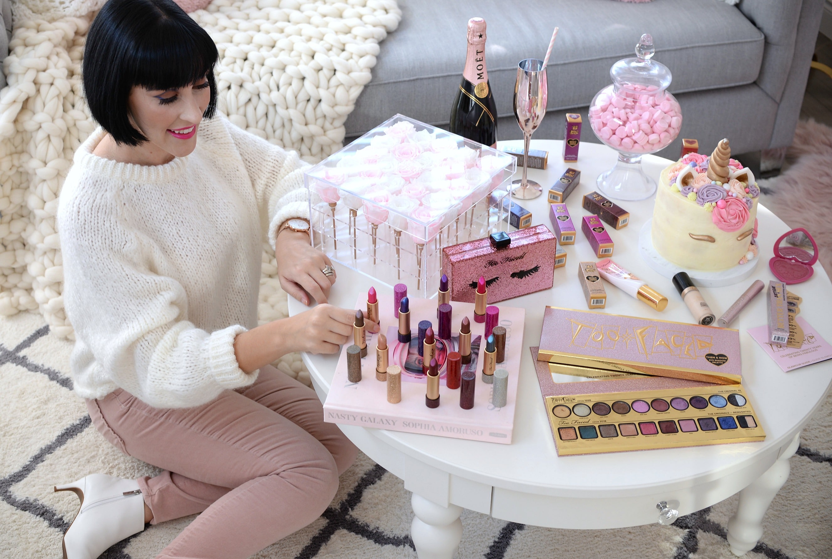 Too Faced Cheers to 20 Years Collection, Too Faced Then & Now Palette, Then & Now Palette, Too Faced Throwback Lipstick, too faced review