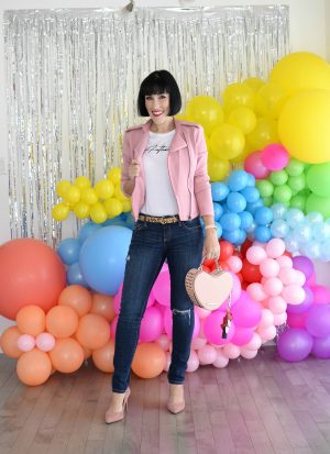 The Pink Millennial, rebranding, pink jacket, skinny jeans, canadain blogger