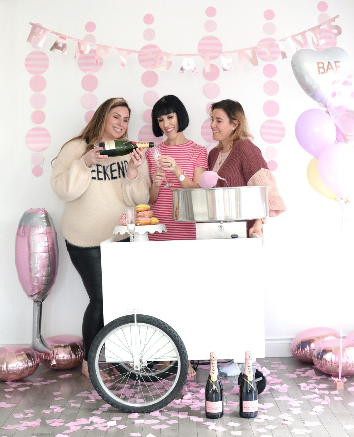 Galentine’s Day Cotton Candy Champagne Bar