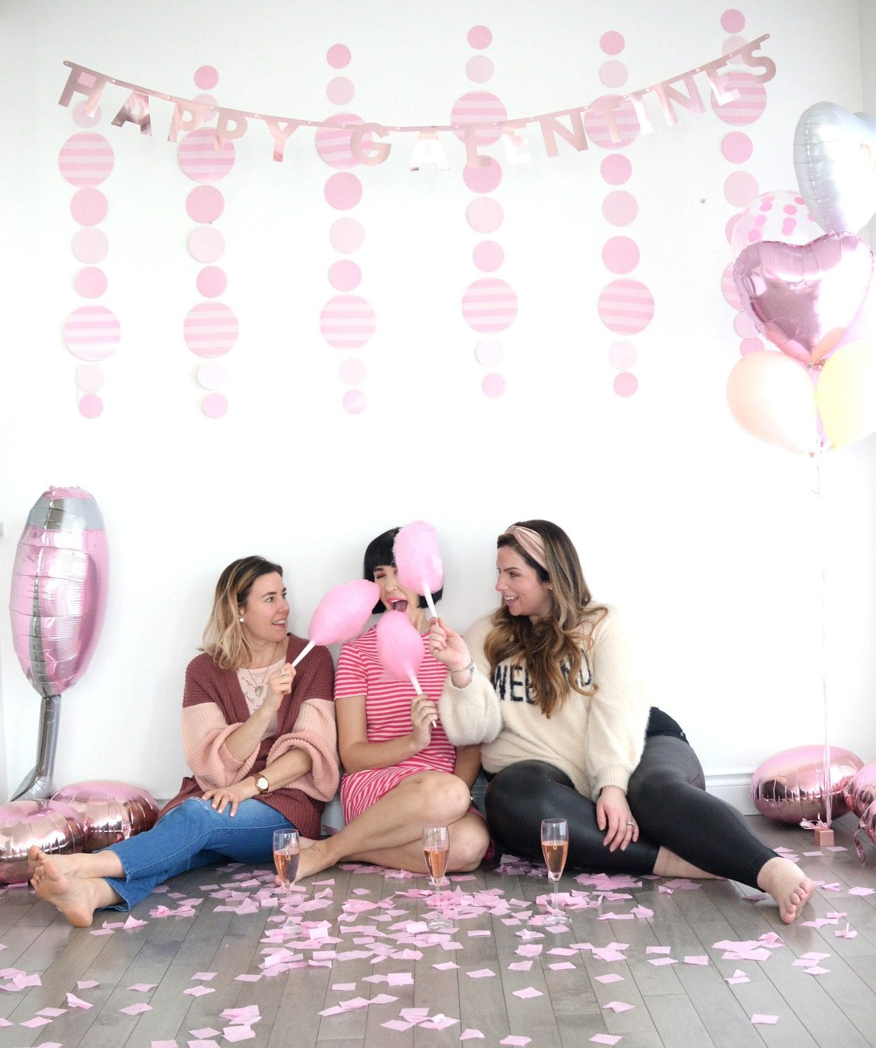 Galentine’s Day Cotton Candy Champagne Bar