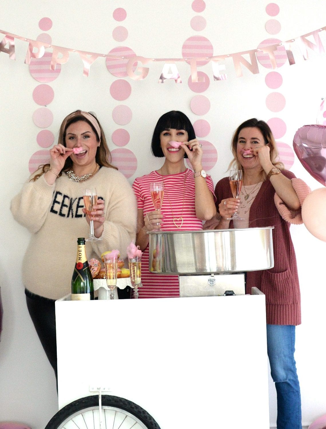 Galentine’s Day Cotton Candy Champagne Bar