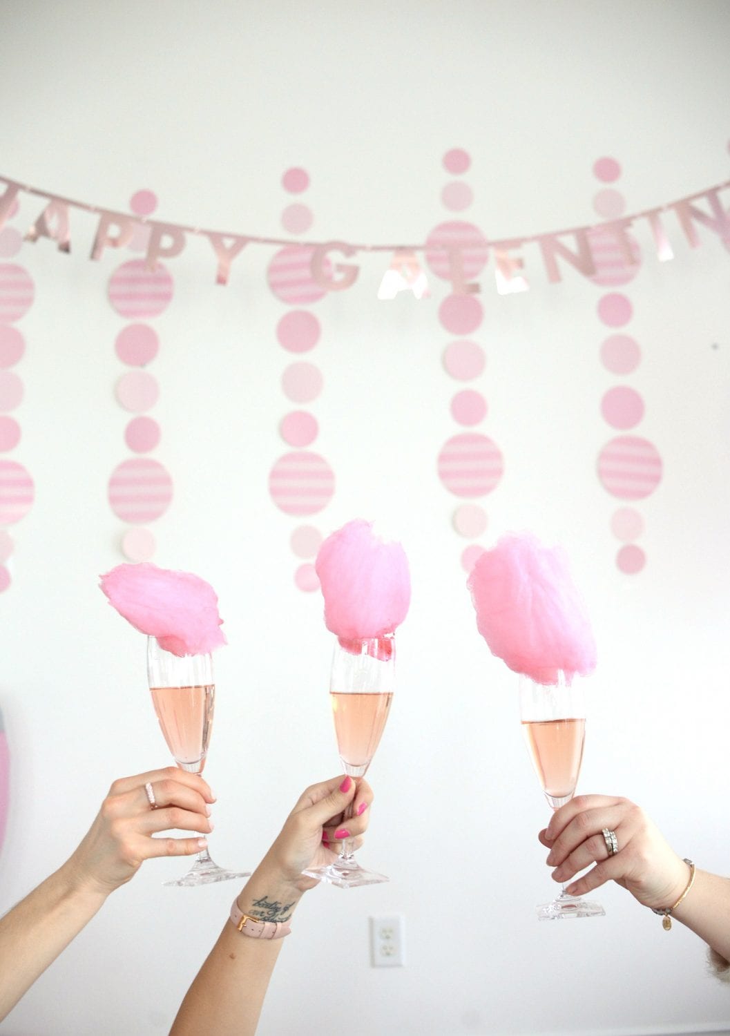 Galentine’s Day Cotton Candy Champagne Bar