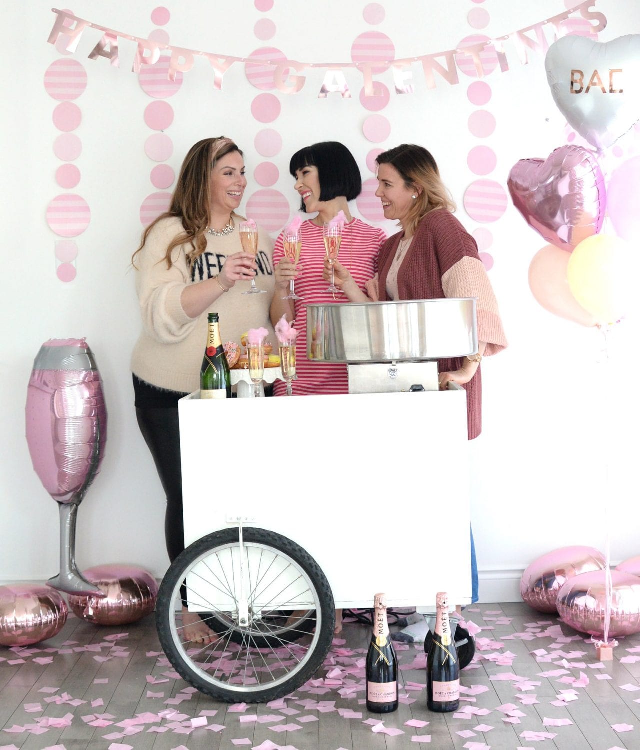 Galentine’s Day Cotton Candy Champagne Bar