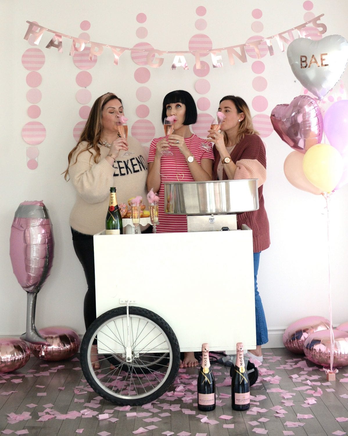 Galentine’s Day Cotton Candy Champagne Bar