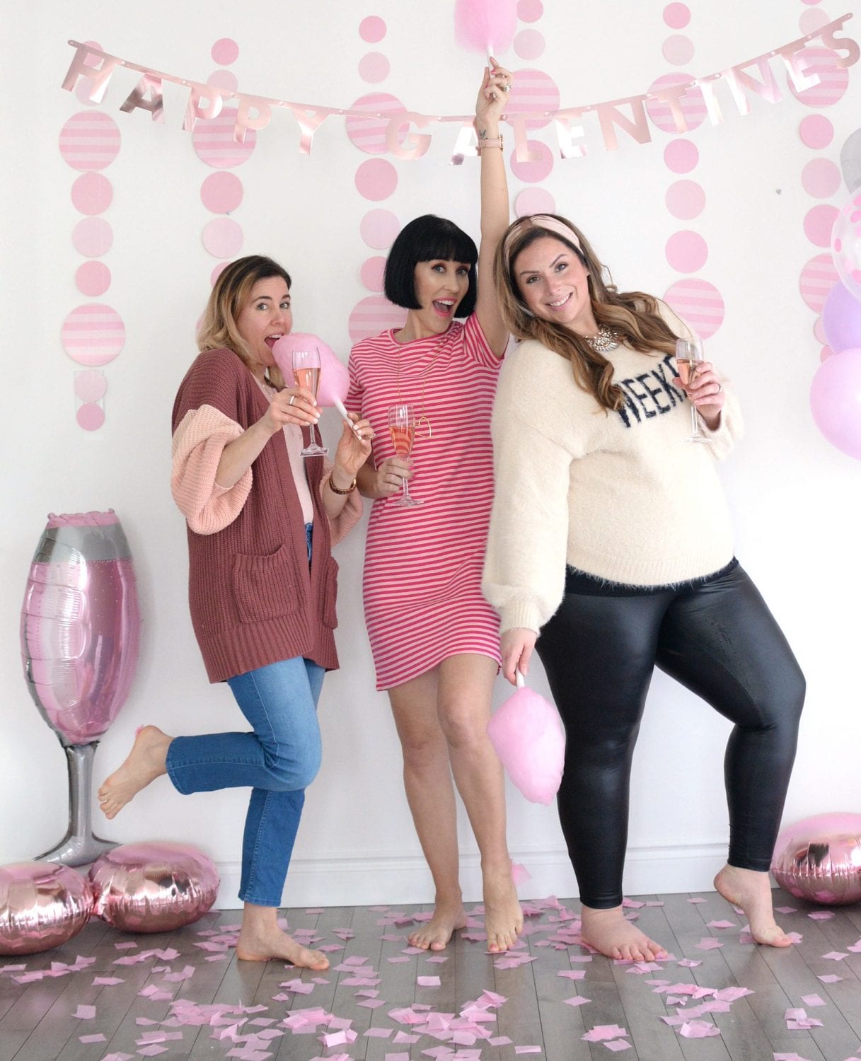 Galentine’s Day Cotton Candy Champagne Bar