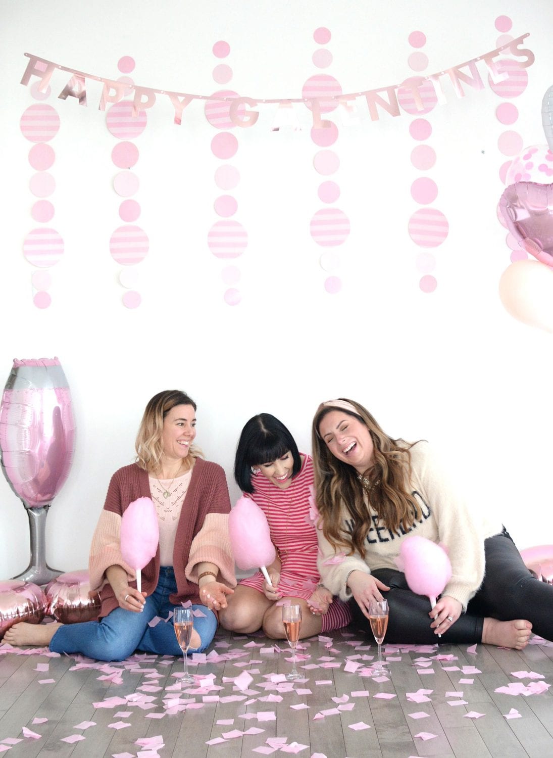 Galentine’s Day Cotton Candy Champagne Bar