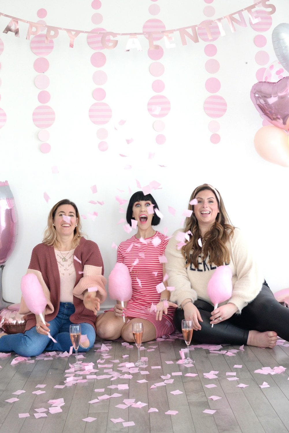 Galentine’s Day Cotton Candy Champagne Bar