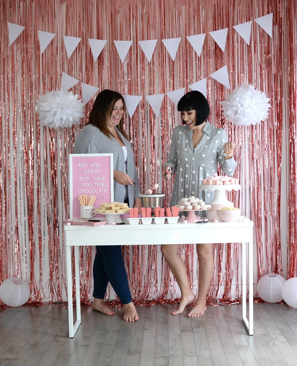 Galentine's Day Chocolate Fondue Party