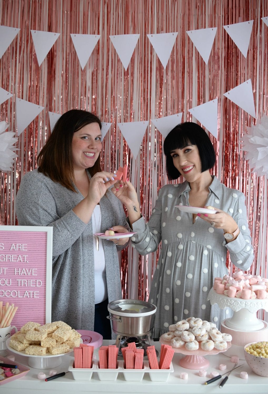 Galentine's Day Chocolate Fondue Party