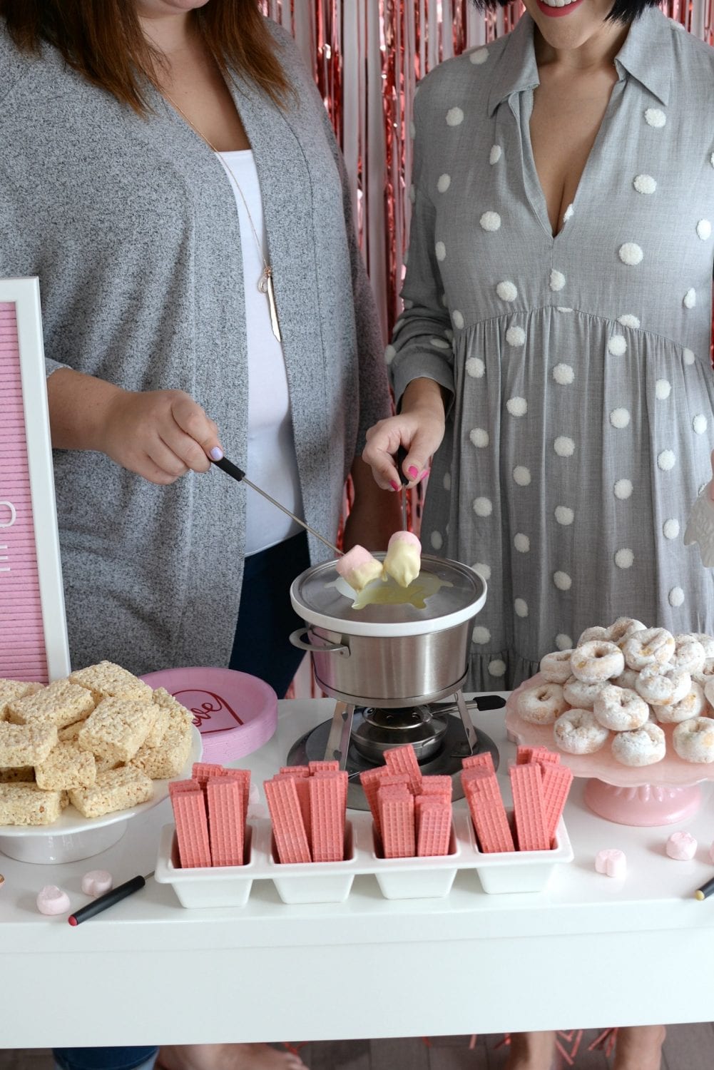 Galentine's Day Chocolate Fondue Party