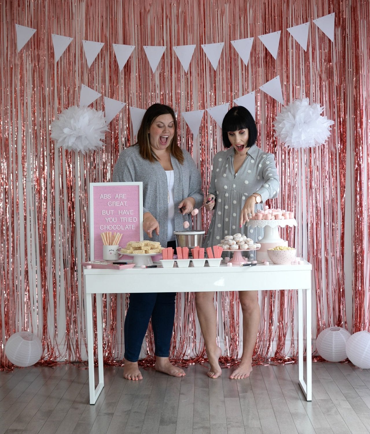 Galentine's Day Chocolate Fondue Party