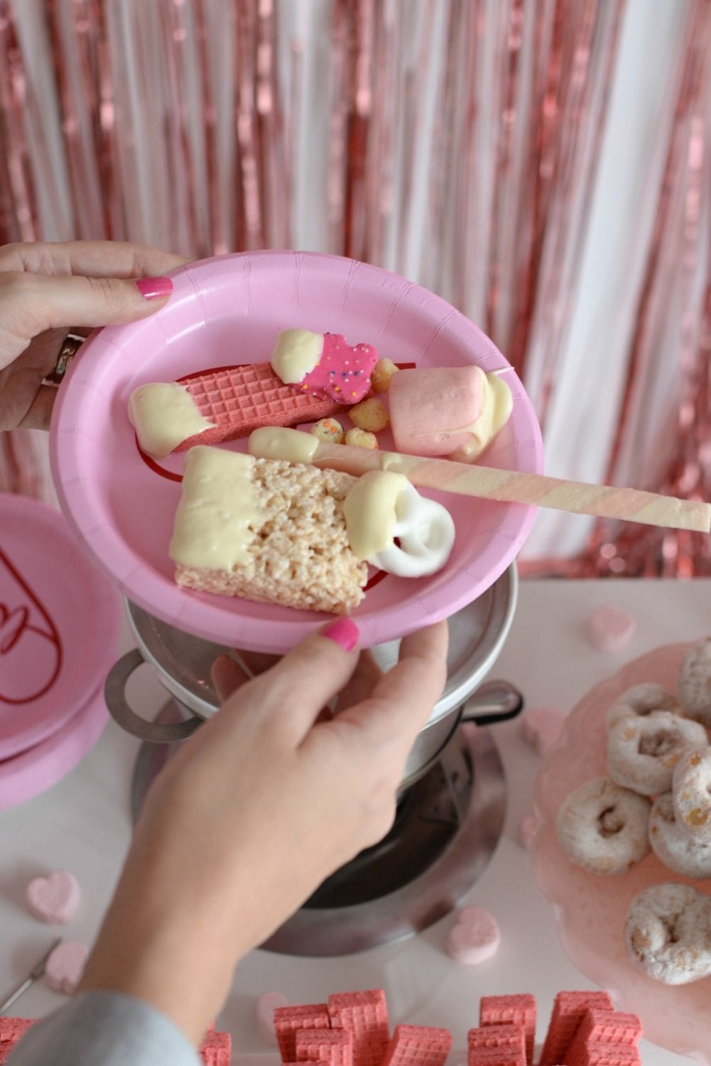 Galentine's Day Chocolate Fondue Party