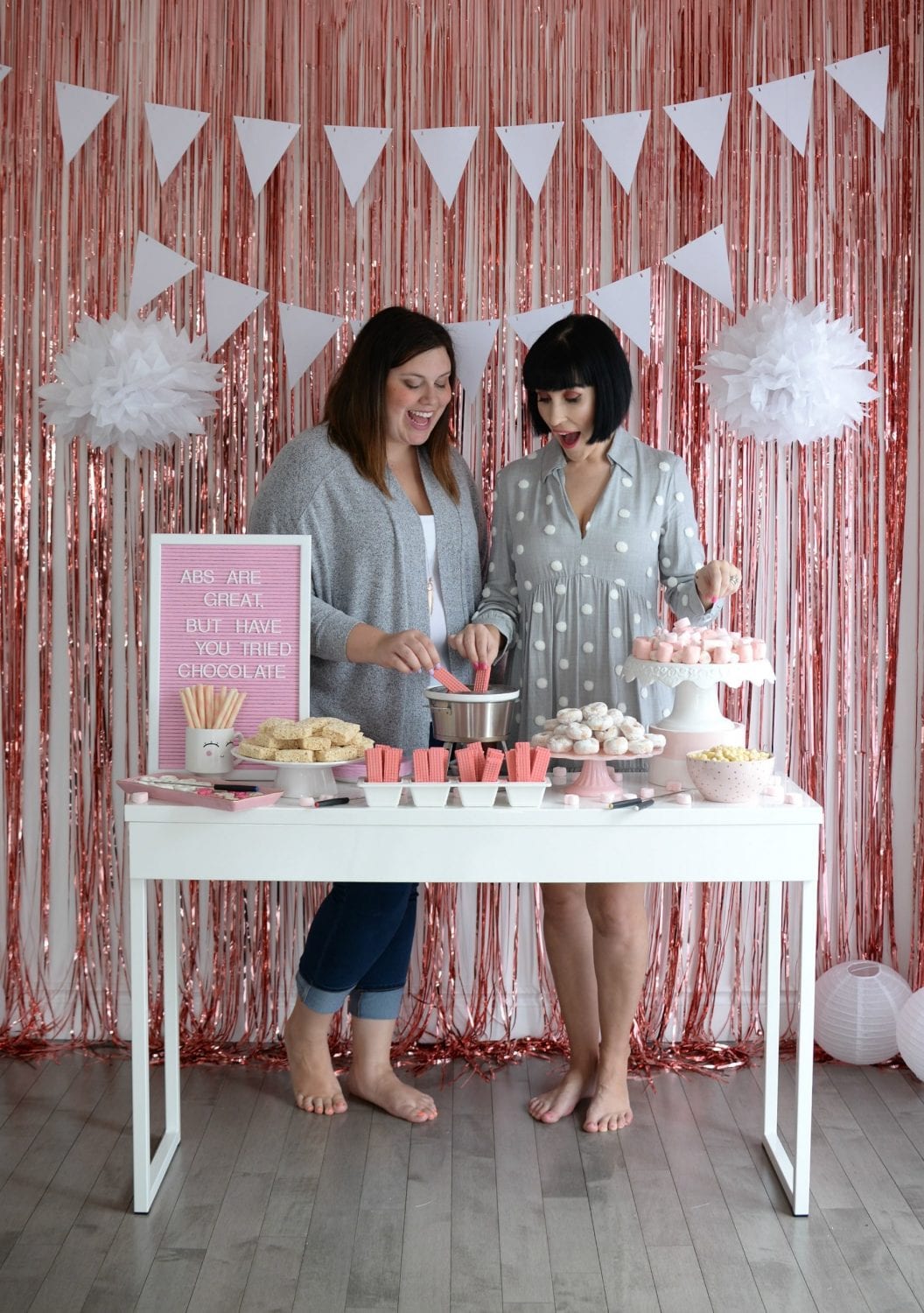 Galentine's Day Chocolate Fondue Party