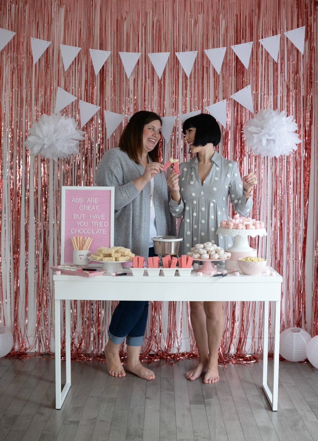 Galentine's Day Chocolate Fondue Party