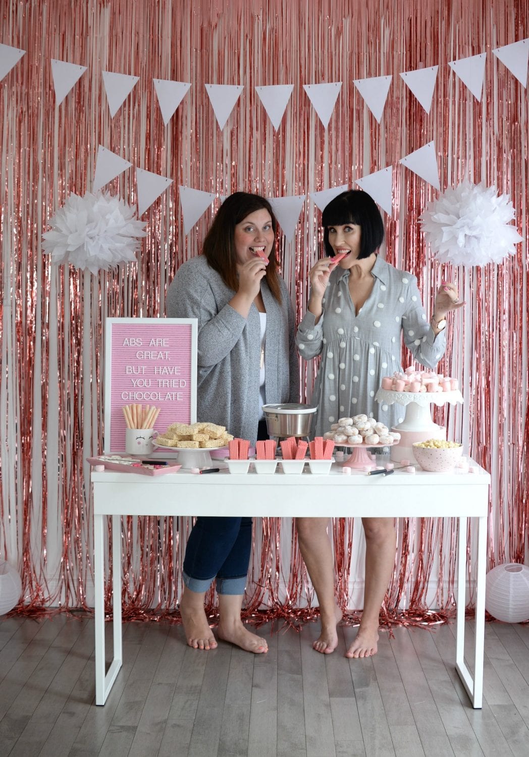 Galentine's Day Chocolate Fondue Party