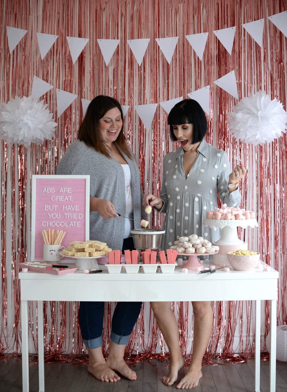 Galentine's Day Chocolate Fondue Party