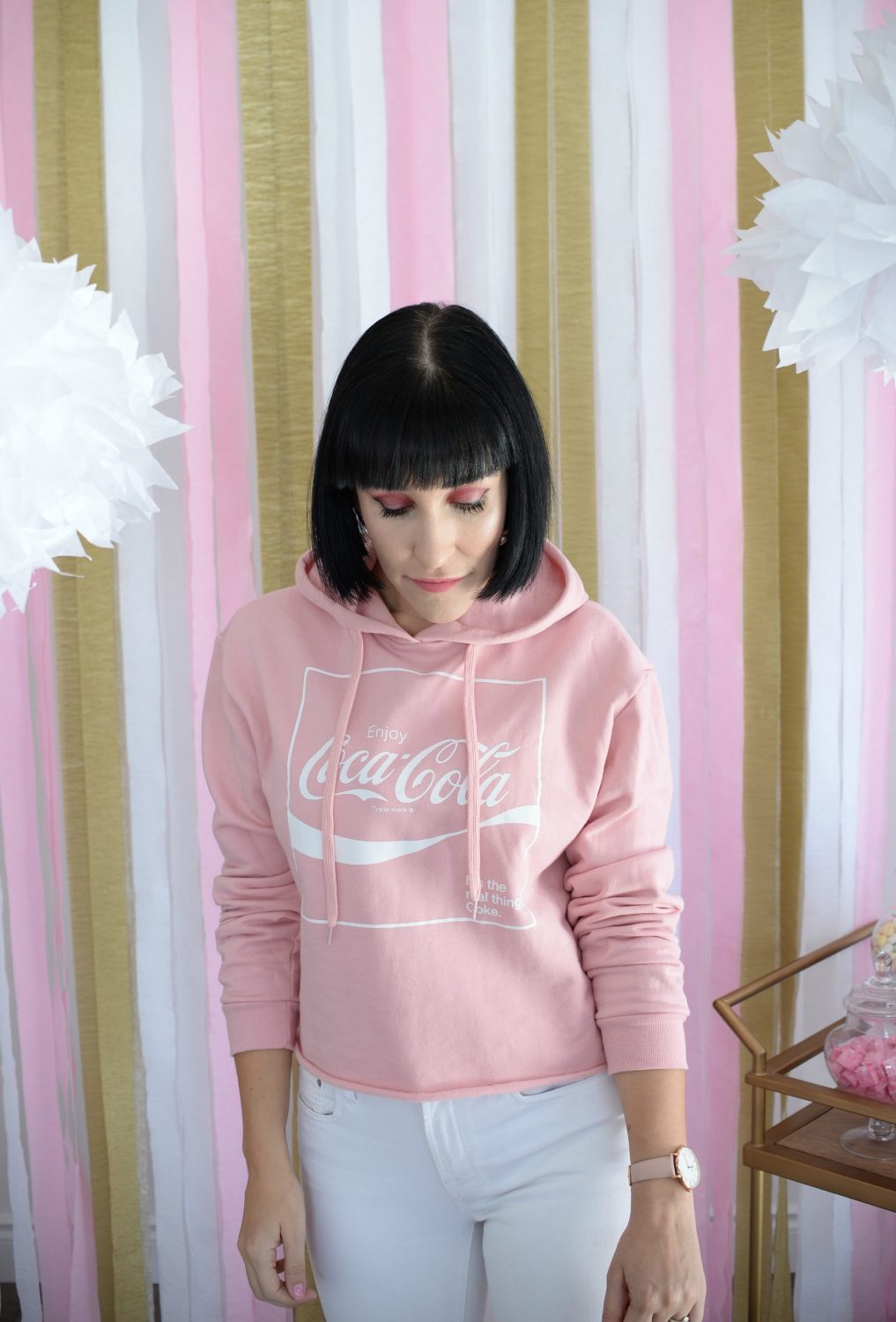 Pink Hoodie Sweater