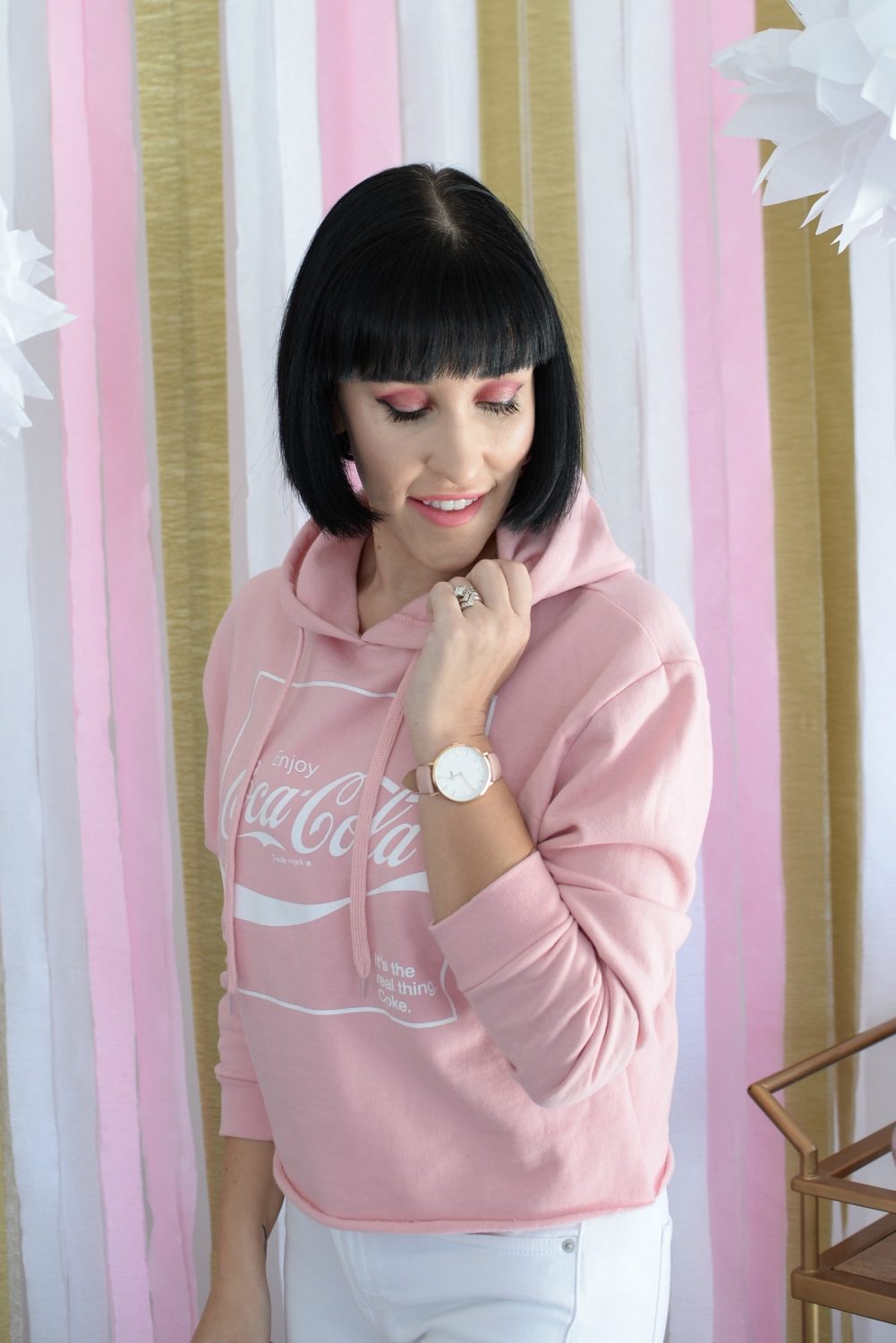 Pink Hoodie Sweater