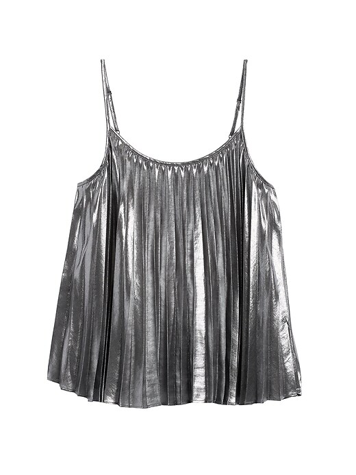 Metallic Pleated Camisole