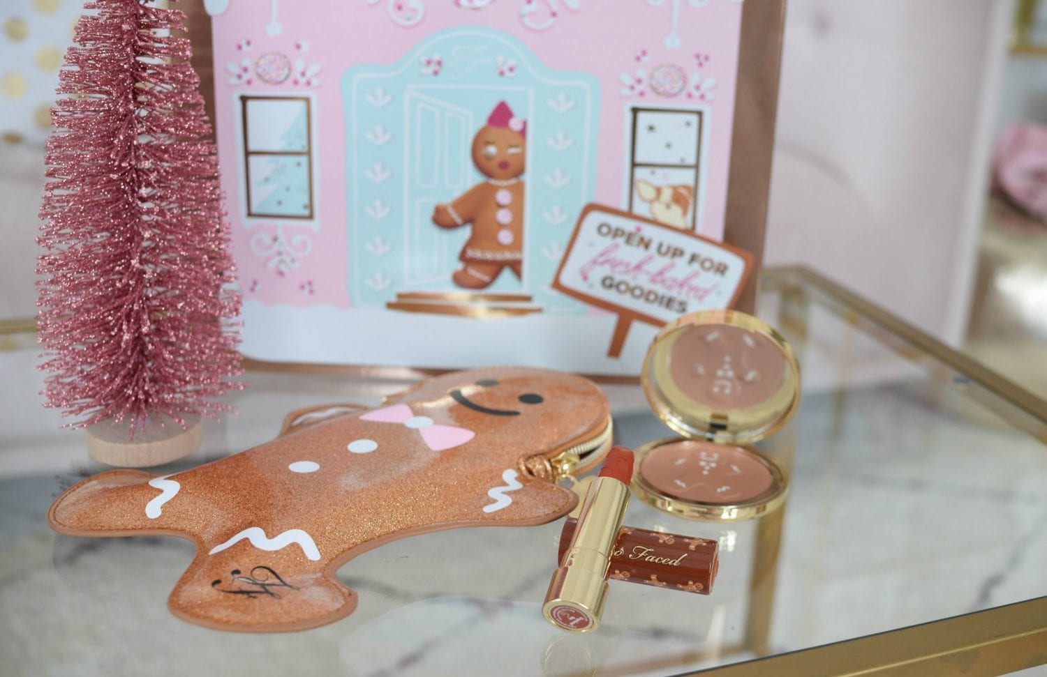 too faced Gingerbread Bronzed & Kissed Bronzer & Lipstick Set